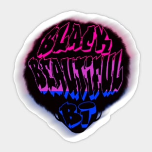 Black, beautiful, bi Sticker